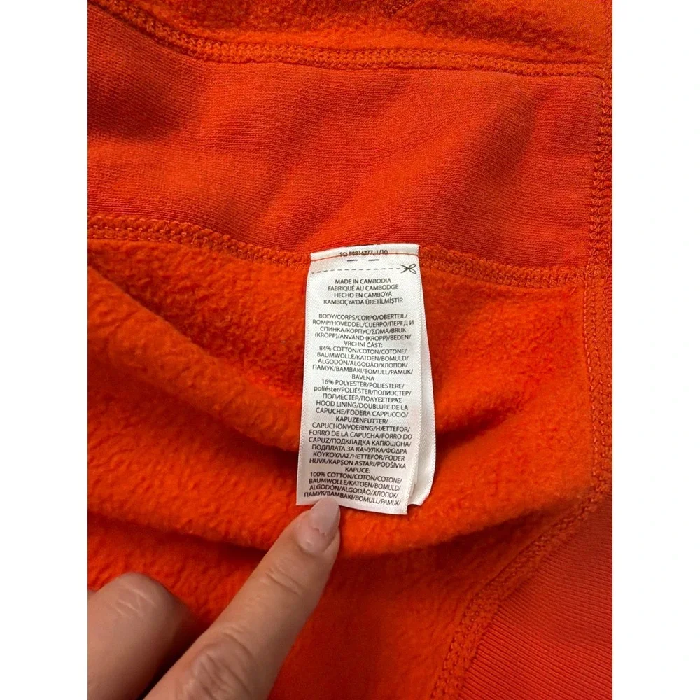 Polo Ralph Lauren Hoodie Mens Orange Full Zip Fleece Pony Logo‎ Medium